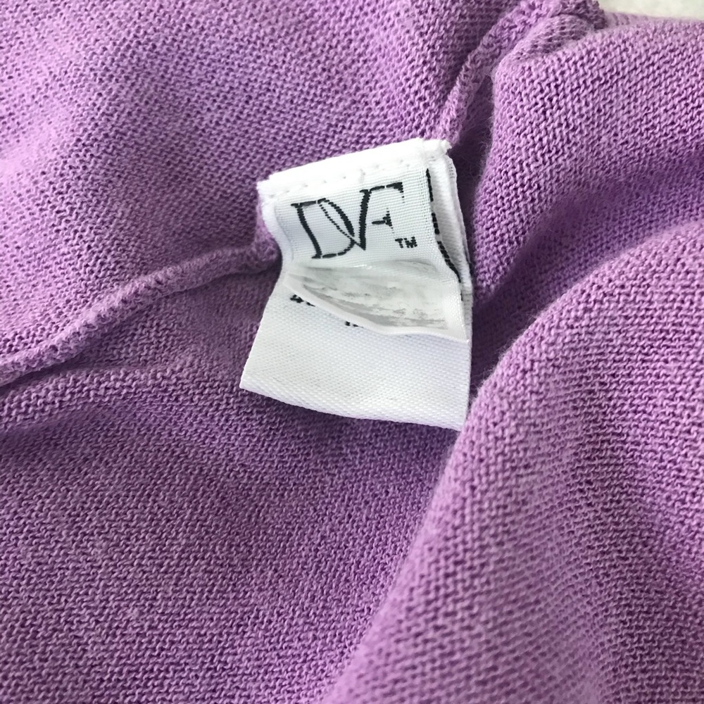Diane Von Furstenberg Lavender Knit Top Size Small - Picture 4 of 6